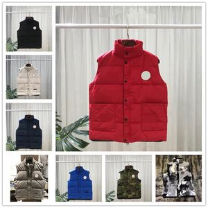 Chaleco de alta calidad chaqueta de diseñador chaqueta acolchada para hombre para mujer chaleco de invierno chaleco de plumón chaquetas sin mangas Otoño Invierno camuflaje rojo chaleco de plumón chaqueta de ganso abrigo parka