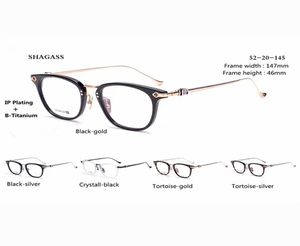 Hoge kwaliteit Vintage optische Vintageframe SHAGASS oculos DE grau ronde bijziendheid vrouwen mannen brillen schip7061179