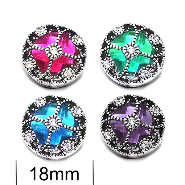 W338 de haute qualité 3d 18 mm 25 mm Bouton instantané en métal pour le bracelet Bijoux interchangeable Femmes Accessoire163H