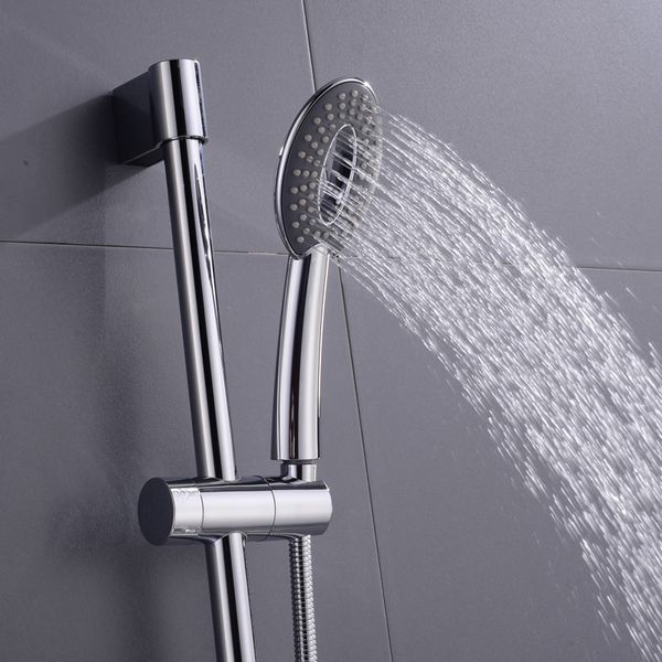 Soporte de cabeza de ducha de mano ajustable de montura de pared de alta calidad para el baño de ducha de baño ABS cromado con manguera de ducha