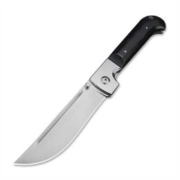 Couteau de poche tactique avec manche en bois de noyer de haute qualité, couteaux pliants de chasse et de Camping EDC avec gaine en cuir