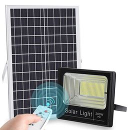 200W Solar Floodlight Light Sensor met Remote Witte Solar Street Light Flood Lamp voor tuinpark