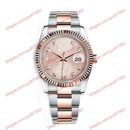 Montre de haute qualité 2813 montre automatique pour homme 116231 36 mm cadran imprimé rose or rose 18 carats acier inoxydable diamants montre-bracelet verre saphir 116610 montres pour femme