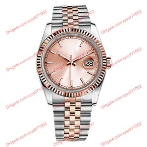 Montre de haute qualité 2813 montre automatique pour hommes 116231 36 mm cadran rose or rose 18 carats montre-bracelet en acier inoxydable verre saphir 116203 116610 montres pour femmes de mode