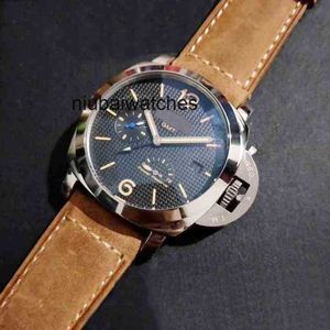 Horloge van hoge kwaliteit Luxe Mode Klassiek Automatisch Mechanisch Saffier Roestvrij staal Bruin Leer Gangreserve Lichtgevend Wmx4