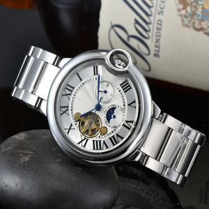 Hoogwaardig horloge Herenhorloge Skeleton Tourbillon Handopwindbaar Mechanisch Automatisch horloge Klassieke horloges Leren band Gentleman Business