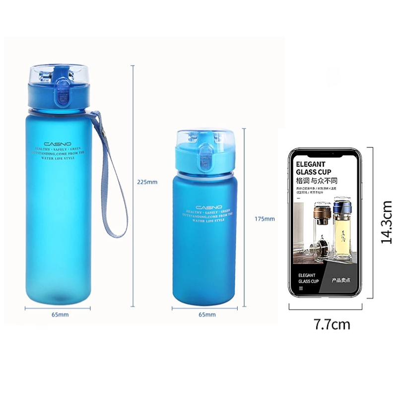 Hochwertige Wasserflasche 560ml Tour Outdoor Sport Leckdosiger Siegelschule Wasserflaschen für Kinder Tritan Getränke BPA kostenlos