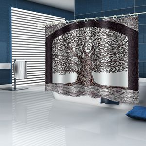 Hoge kwaliteit waterdicht badkamergordijn op maat 3d boomgordijnen 3D douchegordijnen waterdicht badkamergordijn