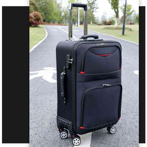 Haute qualité étanche Oxford roulant bagages Spinner hommes marque d'affaires valise roues pouces cabine chariot capacité J220707