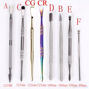 Hoge kwaliteit wax dabber tool e-sigaret accessoires vax verstuiver roestvrij staal dab gereedschap titanium nagel dabber voor droge kruiden vaporizer pen schop