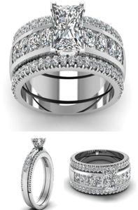 Engagement de mariage de haute qualité anneaux en strass de cristal 4a Zircon Fashion Womens Ring 925 Silver plaqués Bands Ladies Band J7243808