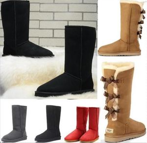 Hoge kwaliteit WGG dames klassieke hoge laarzen Dames Australië Sneeuw Winter leer Warme winterschoenen Amerikaanse maat 5 --- 10 UGGitys