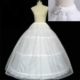 Blanco de alta calidad 3 Hoops Petticoat Crinoline Slip Slipkirt para vestidos de novia Accesorios para bodas de novia