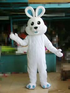 Hoge Kwaliteit Wit Bunny Mascotte Kostuums Kerstmis Fancy Party Jurk Cartoon Karakter Outfit Pak Volwassenen Maat Carnaval Xmas Fun Performance Pasen Theme Kleding