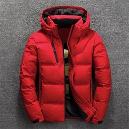 Pato branco de alta qualidade Down Parkas Men Winter Down Jacket Masculino Snow Snow Jaqueta Parka Overcoat Windbreaker Parkas de Parkas 201126