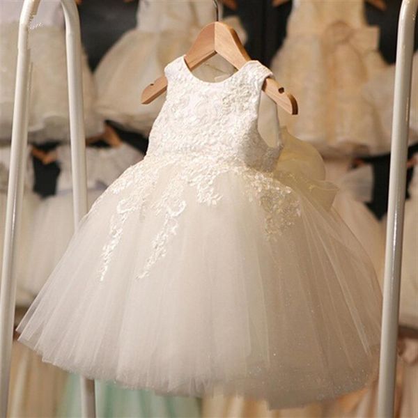 Robes de première communion blanches de haute qualité pour fille Tulle dentelle infantile enfant en bas âge Pageant robe de demoiselle d'honneur pour mariage et anniversaire279Z