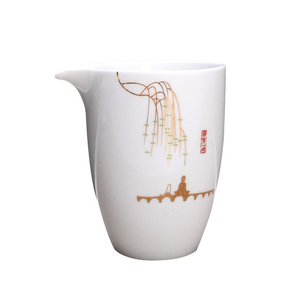Tetera de porcelana blanca de alta calidad tetera pintada té kung fu taza de té gongdao té de té 280ml