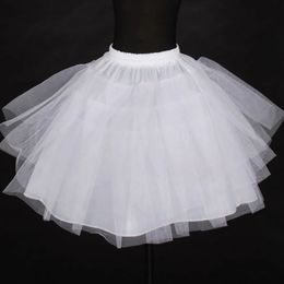 Hoogwaardige witte tule lagen gezwollen klein meisje bruiloft petticoat bruiloft accessoires Underskirt baby rok 240517