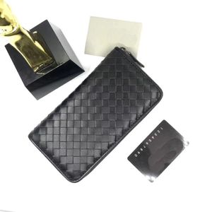 Hoogwaardige groothandel schoonheidsontwerper Prachtig handgemaakte klassieke Zip-Around Wallet Long Card Holder Men's Wallet 5 Colors FA 202U