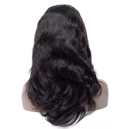 Pelucas delanteras de encaje de cabello humano ondulado virgen brasileño al por mayor de alta calidad para mujeres negras - Pelucas frontales de encaje prearrancadas ajustables con línea de cabello natural