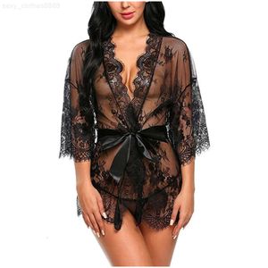 Haute qualité en gros dentelle grande taille dentelle robe de nuit lingerie