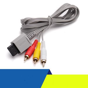 Cable de alta calidad Wii / Wii U AV Cable de 1,8 metros Cable de oro gris Accesorios de juego DHL gratis