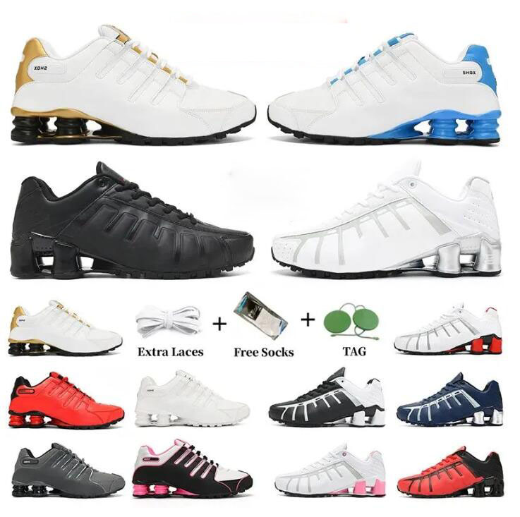 High quality Designer Mens running shoes SHOX NZ 3.0 triple white Silver Red Platinum men women trainers sports outdoor sneaker runners jogging walking shoe