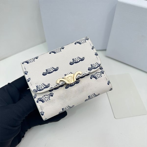 Mujer de alta calidad pequeña billetera Diseñador dermis Hombres Titular de la tarjeta Embrague de lujo mini Flip Fold Moneda Tarjeta de identidad Carteras Color Cuero Moda Mini bolso