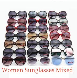Gratis verzending van hoge kwaliteit dames dames designer zonnebril schildpad groot frame UV400 zonnebril gemengde kleuren Selecteer