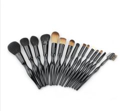 Hoge kwaliteit vrouwen 15 stks make-up borstel set tools make-up toilettas kit wol make-up cosmetische borstel set tools