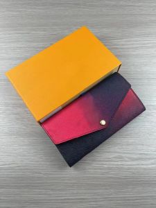 Haute qualité femmes 3 couleurs dégradé couleur longs portefeuilles sac de bracelet de luxe sac à main irisé passeport ID porte-carte de crédit en cuir artificiel avec étui