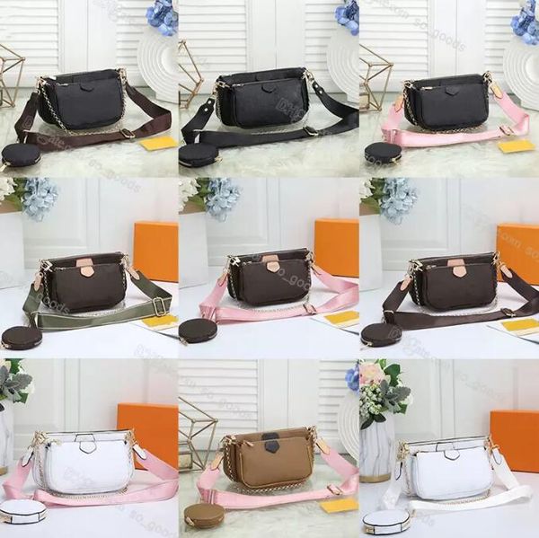 Haute Qualité femmes Sacs Portefeuille Épaule 3 Pièce Ensemble Cross Body Messenger Sac À Main Femmes Fleur 3 pcs Designer Noir Rose Bandoulière Sac À Main