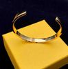 High Quality Women Bangle Classic simple Letter Design Adjustable Fashion Women's Tricolor Temperament Luxury Exquisite Jeweler Gift