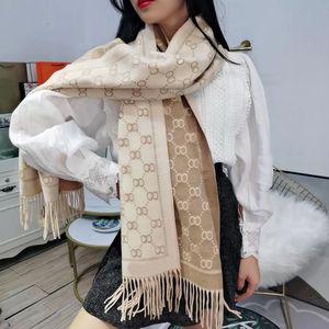 Hoge kwaliteit dames kasjmier sjaal Full Letter bedrukte sjaals Designer Soft Touch Winter lange sjaals