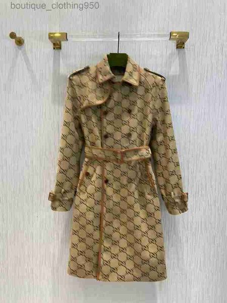 Haute qualité Femmes Designer Robe Classique Jacquard Tissu Revers Manches Longues Robe Bouton Personnalisé Cardigan Ceinture Mince Bulle Manches Robes Pour Femme