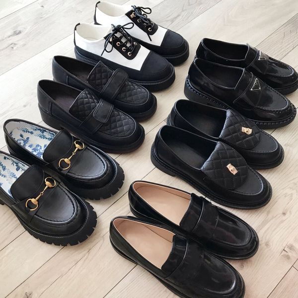 Mocassins en cuir véritable brossé Monolith de haute qualité pour femmes, marque française avec boucle en métal, chaussures à talons épais, robe de mariée à lacets, plusieurs styles, mocassins simples