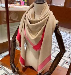 Hoogwaardige vrouwenontwerper sjaal mode mannen dames sjaal sjaal met streepletters 2 seizoenen sjaals bloemen