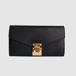 Hoge kwaliteit dames designer portemonnee clutch bags lange portemonnee kaarthouders lederen casual metalen hasp pocket portefeuilles met doos