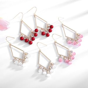 Hoge Kwaliteit Vrouwen Mode Parels Kwastje Oorbellen Lange Lozemen Oor Haak Merk Ontwerp Bruiloft Pierce Earring