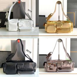 Hoge kwaliteit Dames Superbusy XS Sling Bag Luxe Designer Gemetalliseerde Arena Lamsvacht Schoudertas Verouderde hardware Crossbody Tas Ritssluiting Mode Handtas