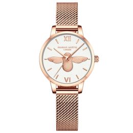 Haute qualité femmes montres femme concepteur décontracté mode montre à Quartz de luxe étanche Quartz petite abeille femmes montre élégante