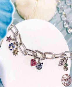 Hoogwaardige dames 925 sterling zilveren Charm Me Slender Link-armband geschikt voor de originele DIY-armband sieraden7612643