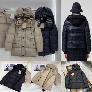 Burrberry Down Manteau Designer Parkas 22FW Mode Hiver Hommes Dames Veste De Luxe Lettre Plaid Classique Unisexe Chaud Coton Top Veste