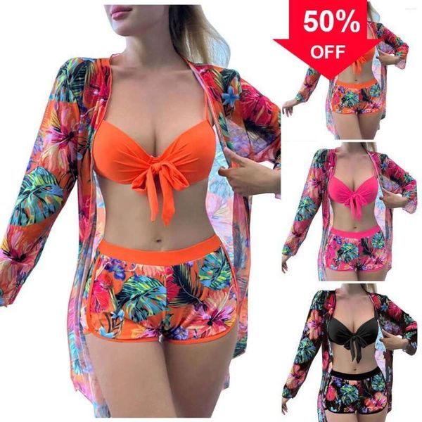 Bikinis sexy des créateurs de demandes de haute qualité Offres de nouveaux maillots de bain Fashion Fashion Womens 3 pièces Bikini Cabinet Up Up Swimsuit High Wair for Women Long Mancheve Push Women