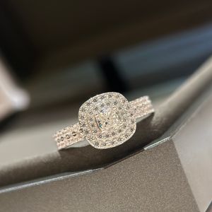 Hoge kwaliteit dames diamanten ring ontwerper verlovingsringen voor vrouwen paar luxe 925 zilveren bruiloft sieraden kerst valentijn cadeau