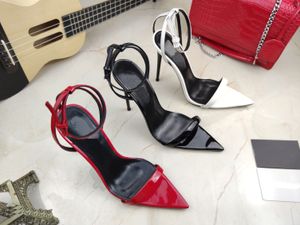 Top marque de haute qualité sandales pour femmes en cuir mode printemps et été nouvelle pointe ouverte talons ultra-minces règle de designer de luxe avec boîte à chaussures taille 35-41