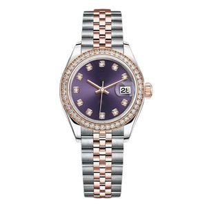Hoogwaardige dames horloge Designer luxe diamant designer horloges diamant horloges automatisch roségouden datum maat 36 mm 31 mm 28 mm