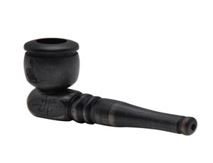 Bois de haute qualité Fabriqué en bois noir fait à la main de 101 mm de long avec bol à fumer en bois cigarette tabac pipe à base de plantes de poche 7584560