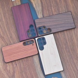 Coque de téléphone en bois de haute qualité pour Samsung Galaxy S23 Ultra S21 S22 PLUS Housses mobiles en bambou en bois Bonnes coques pour Iphone 14 plus 12 13 11 pro XR XS MAX