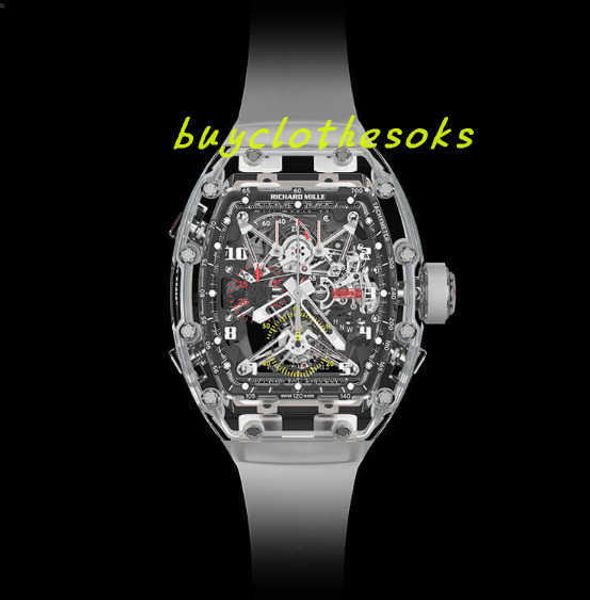 Designer de bracelet de haute qualité Luxury Watch's Watch Classic Classic Limited Edition RM056 Sapphire Tourbillon Chronograph Manual Movement Mouvement Sapphire Crystal Case